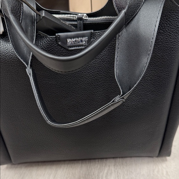DKNY Black Pebbled Leather Handbag - Picture 1 of 5